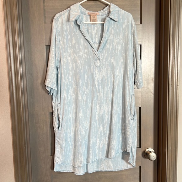 Chambray Shirt Dress - Picture 1 of 4